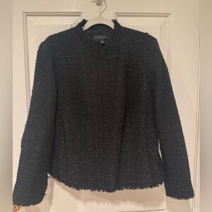 Ann Taylor black tweed with metallic threads blazer size 4